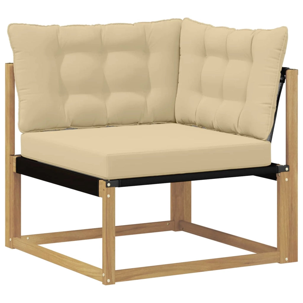 Set di divani da esterno con cuscino 7 pcs Bianco e Beige 3388775
