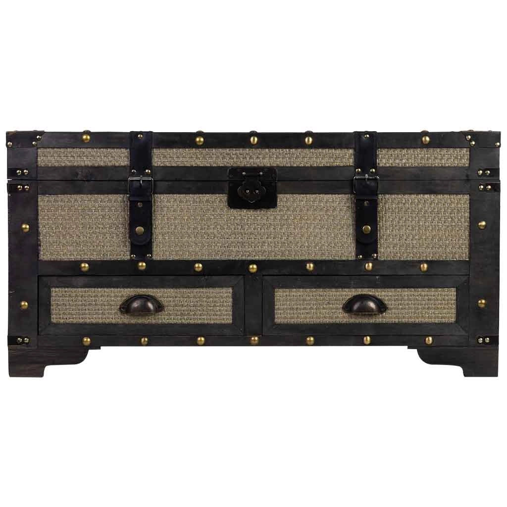Baule legno marrone 90x45x45.5h cm