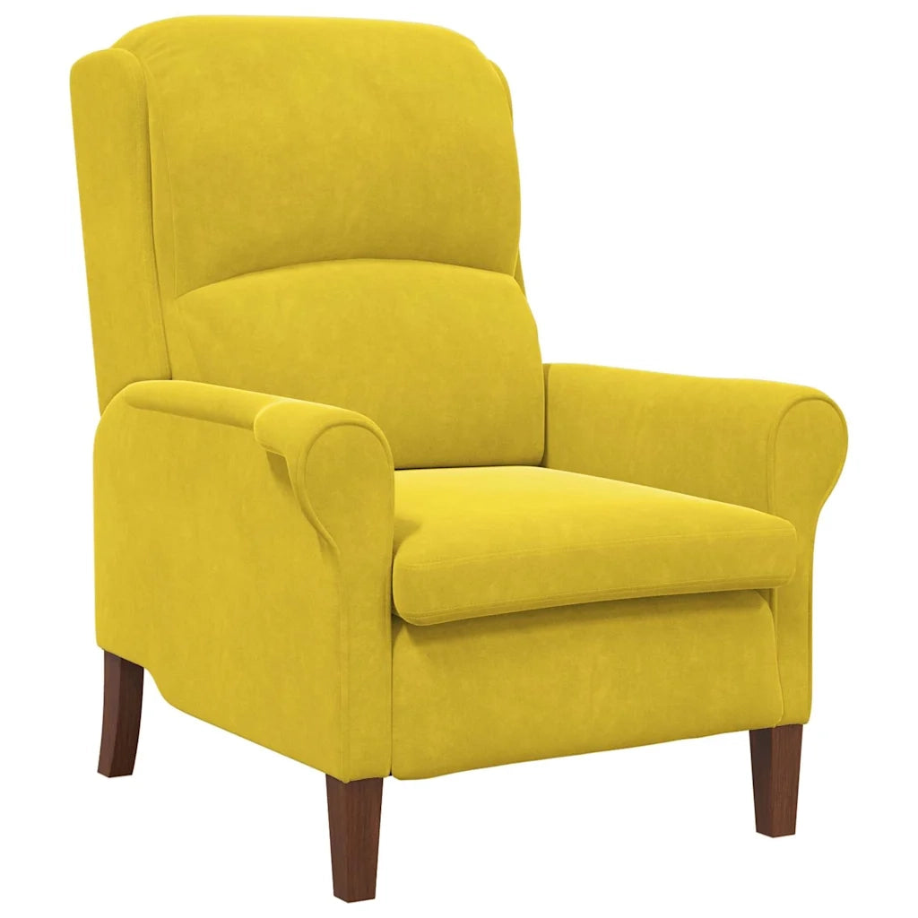Poltrona | Sedia Relax Giallo Velluto