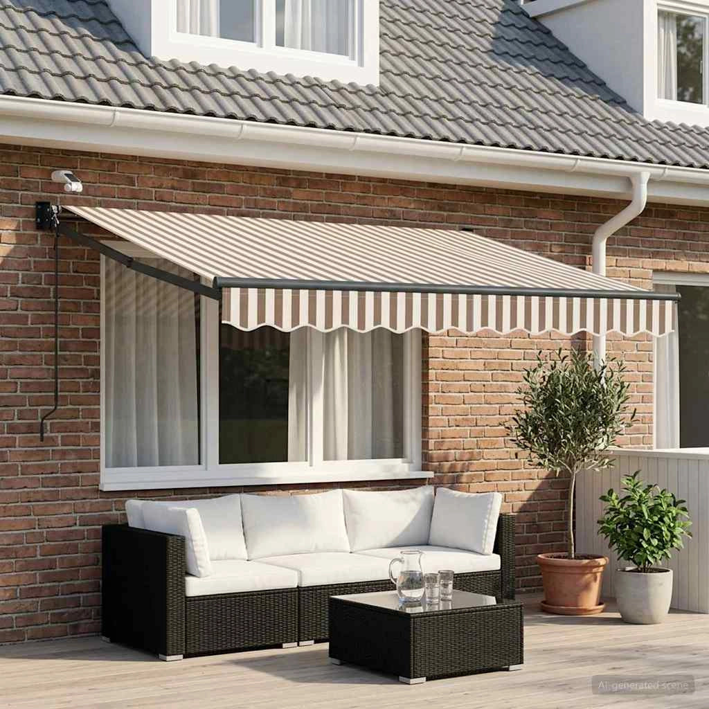 Tettuccio Elettrico Retrattile Grigio chiaro e bianco 3425877