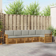 Set divano sezionale con cuscino 6 pcs Grigio Naturale e Chiaro 3374881