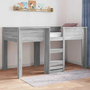 Letto a Castello per Bambini Grigio Sonoma 100 x 200 cm