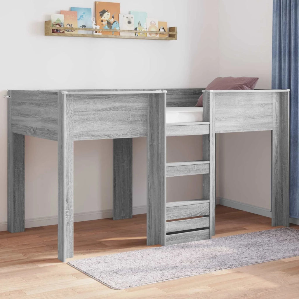 Letto a Castello per Bambini Grigio Sonoma 100 x 200 cm