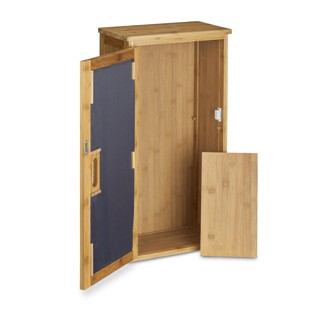 Mobiletto da bagno con ripiano in legno di bambù 66 x 35 cm 3213092
