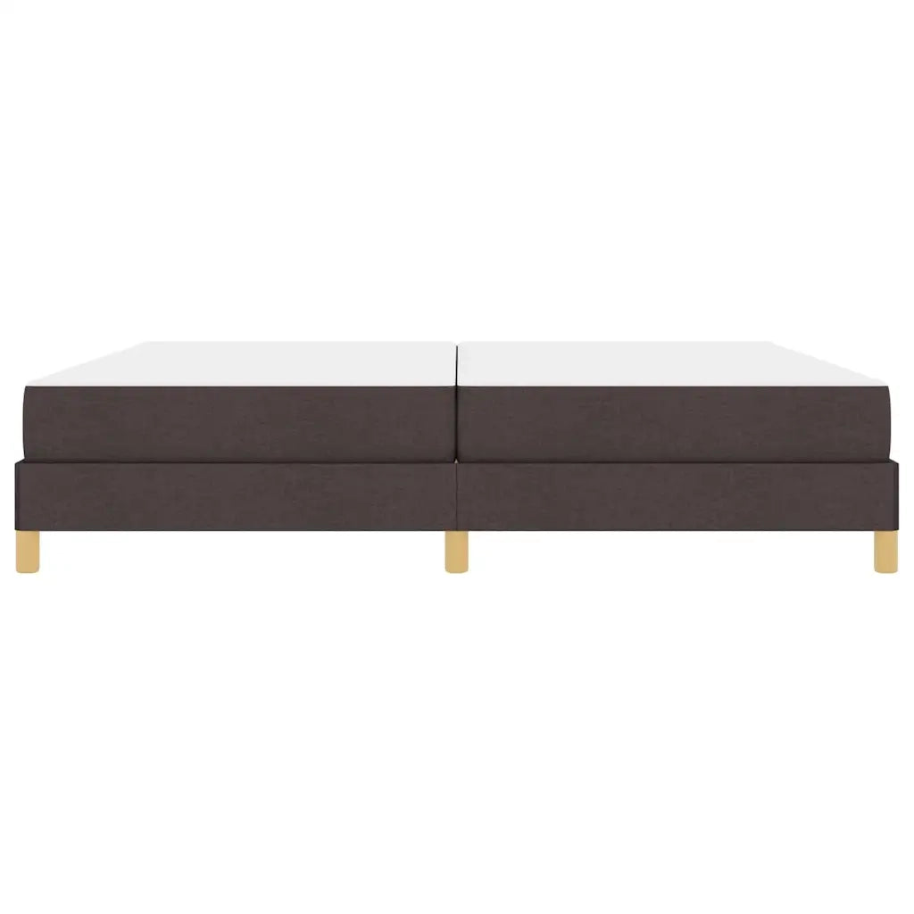 Letto a molle con materasso Marrone Scuro 200 x 200 cm Tessuto