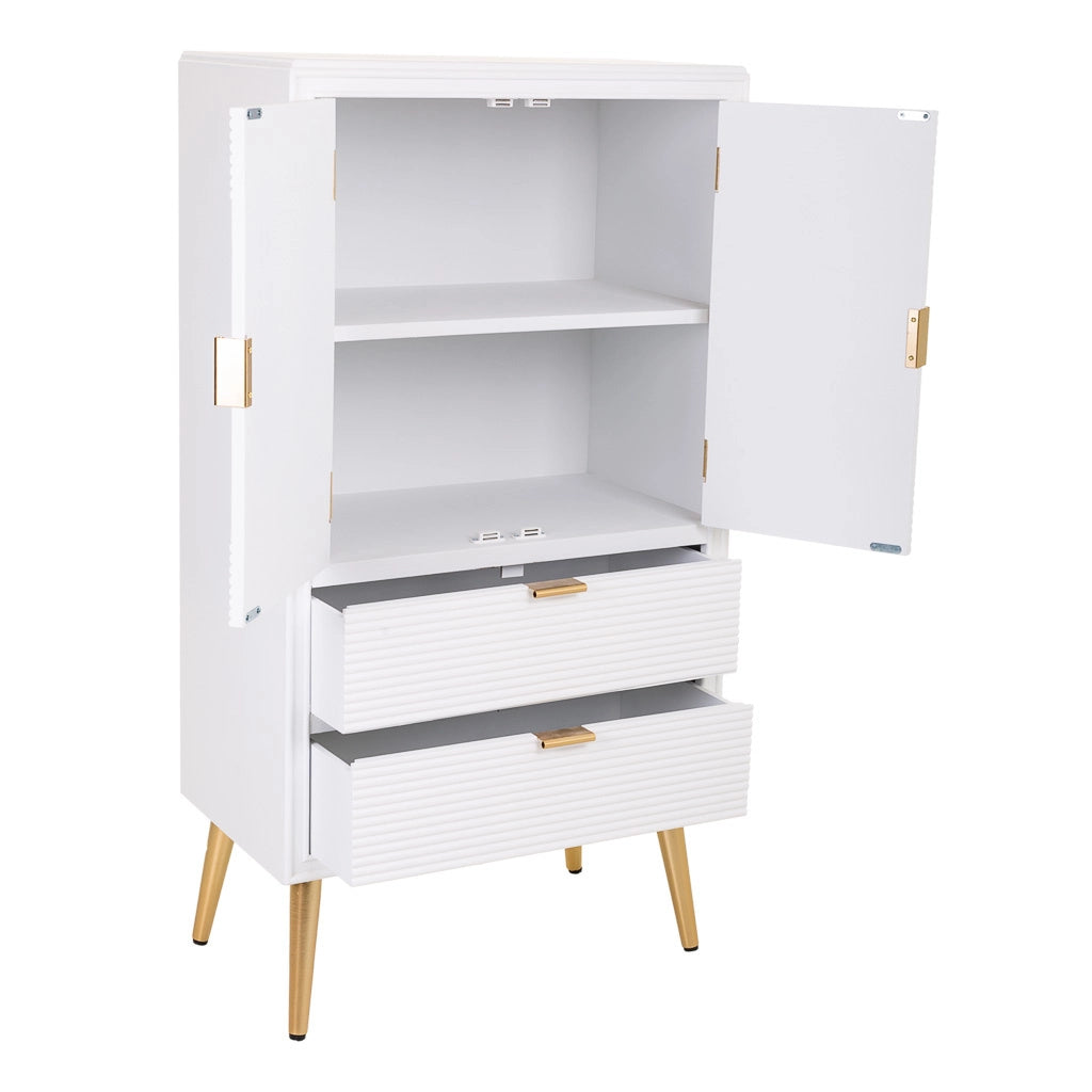 Armadio in legno bianco 62x36,5x118h