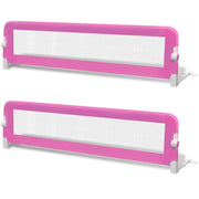 Sponde Letto per la Sicurezza dei Bambini 2 pz Rosa 150x42 cm CFW7951074