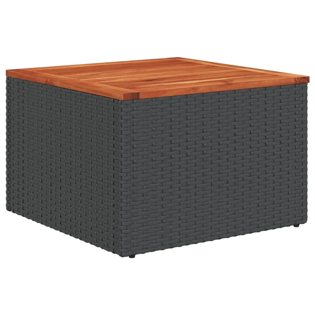 Set Divani da Giardino 10pz con Cuscini in Polyrattan Nero 3256041