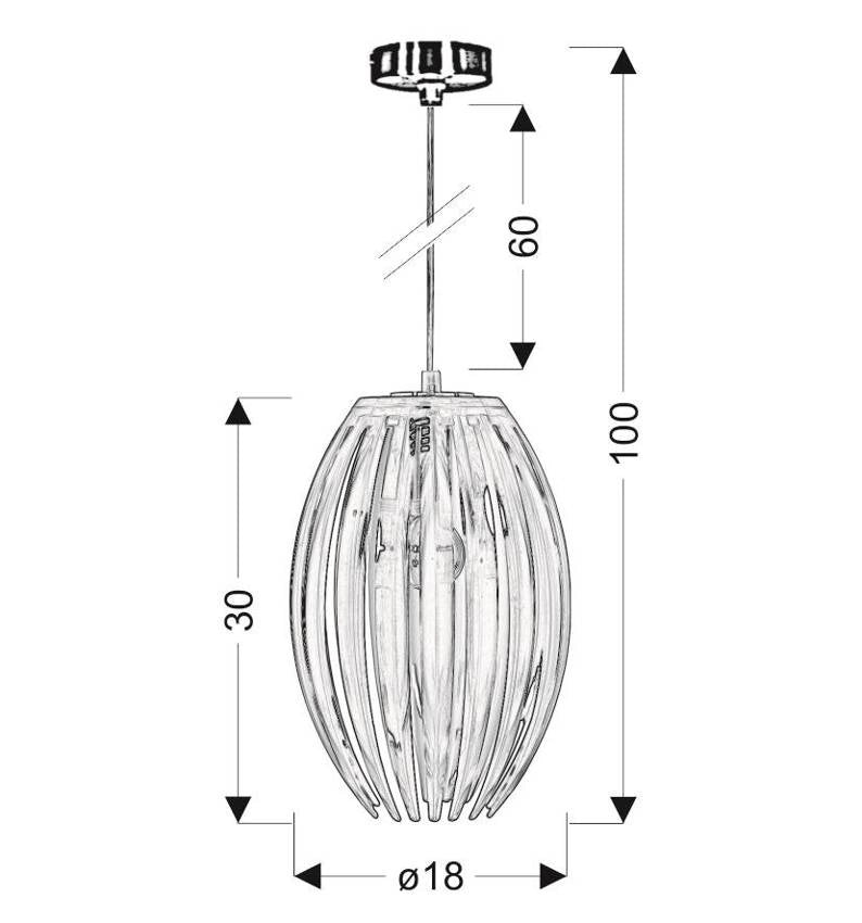 Lampada a sospensione Candellux Abuko bronzo E27 100cm