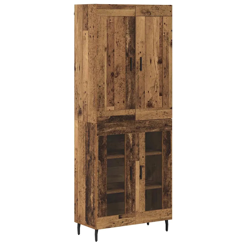 Credenza 2 pcs Legno vecchio Legno multistrato