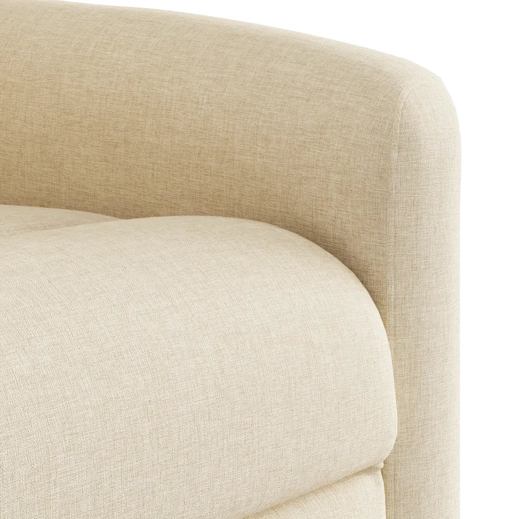 Poltrona Massaggiante Reclinabile Crema in Tessuto 4015560