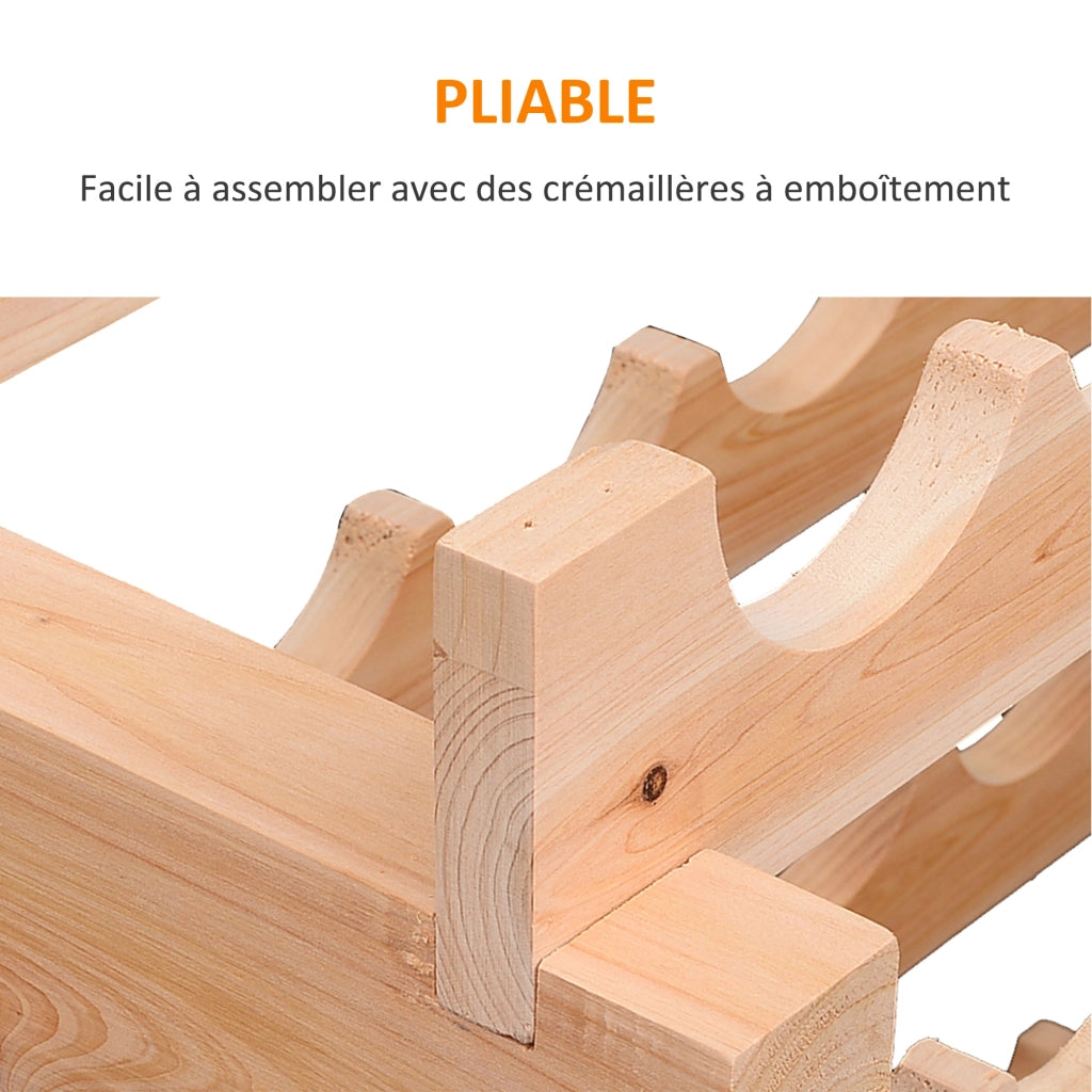 Libreria per vini 6 livelli ¨C Minimal ¨C 114x28x85cm legno pino naturale