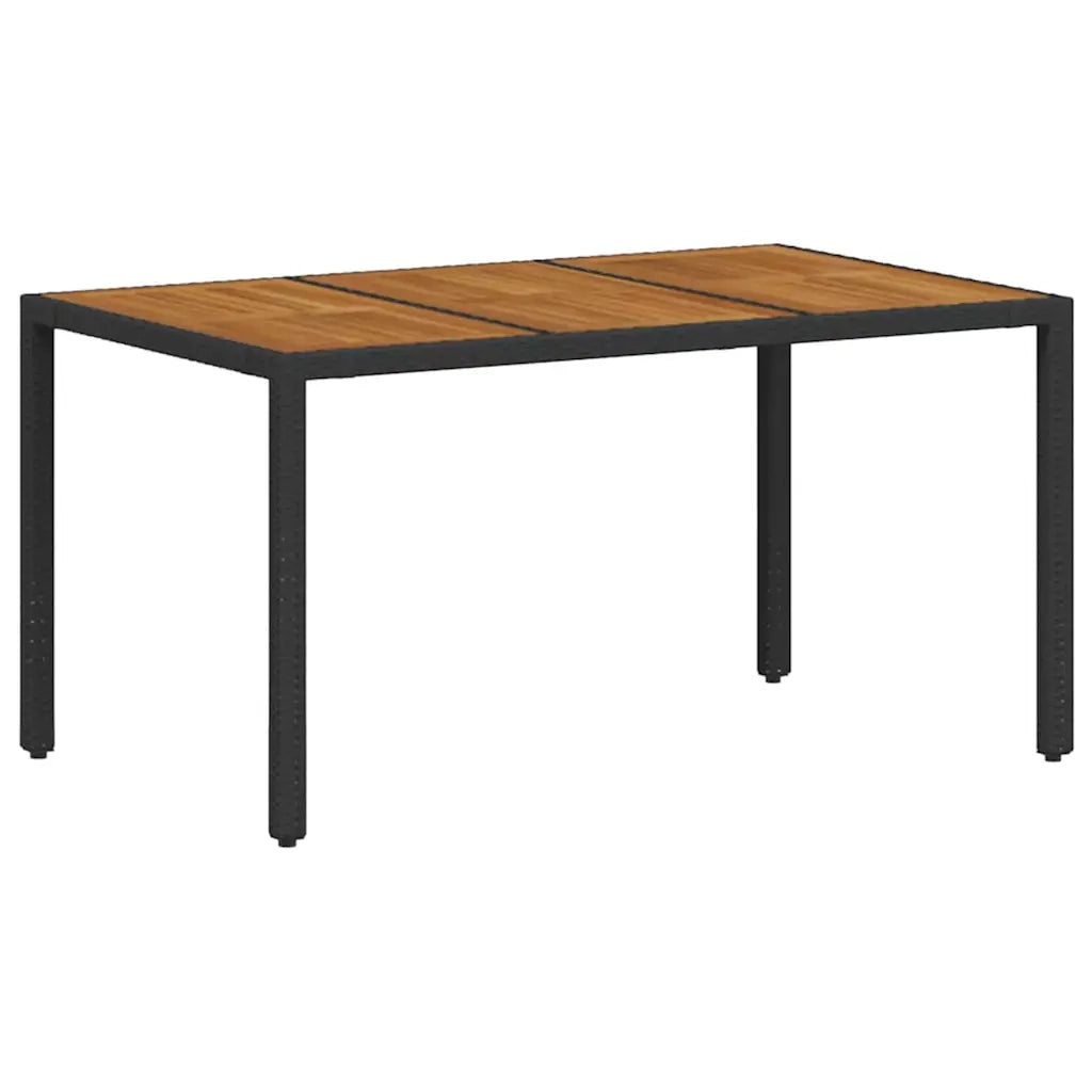 Set da Pranzo per Giardino 5 pcs Nero e Marrone polyrattan 3365438