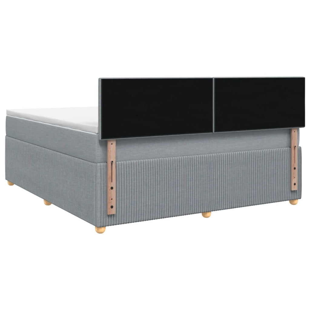 Letto box spring con materasso Grigio Chiaro 140 x 190 cm 3452925
