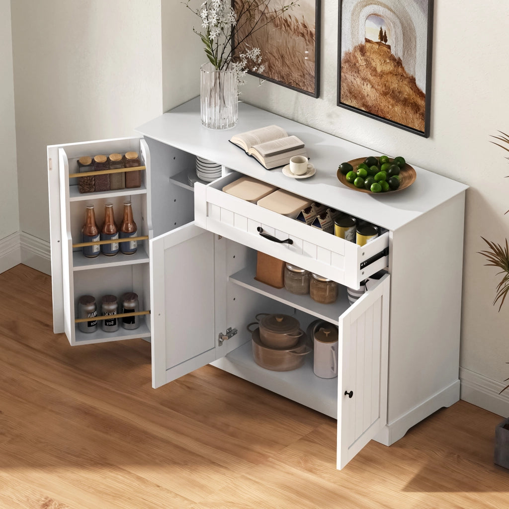 Credenza con 3 Ante e Cassetto ¨C MINIMAL ¨C Bianco