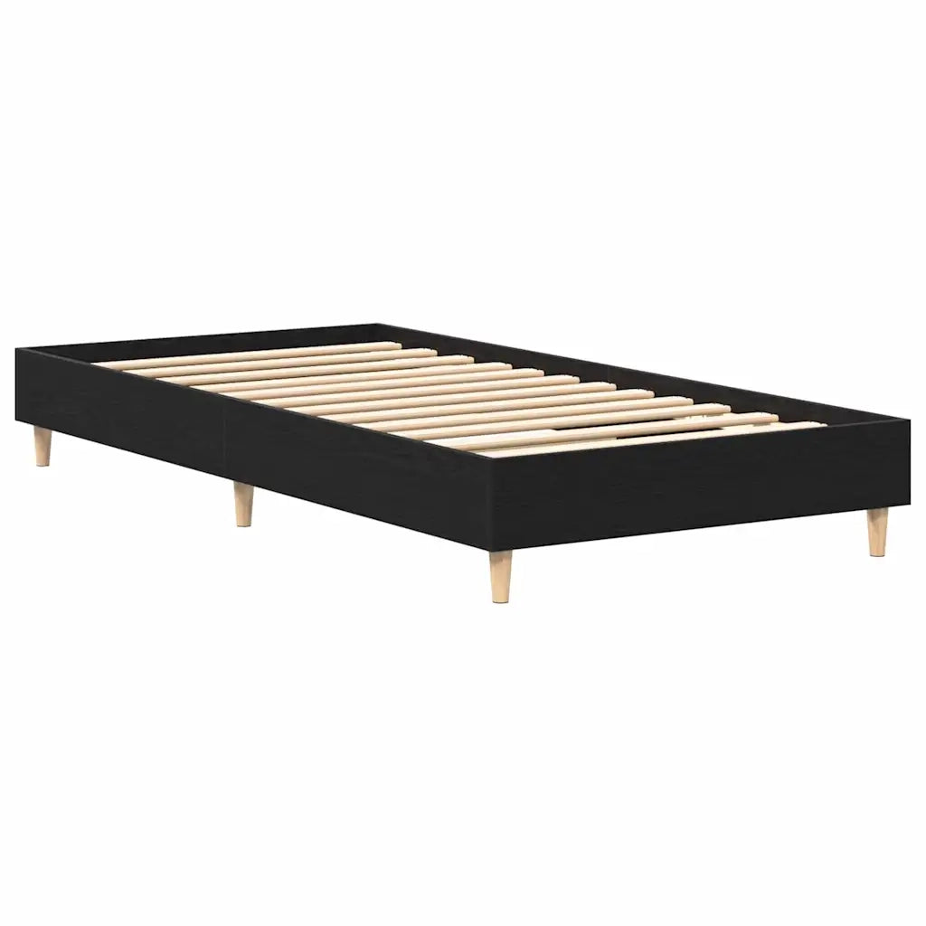 Struttura del letto-Giroletto Rovere Nero 203 x 93 x 25 cm