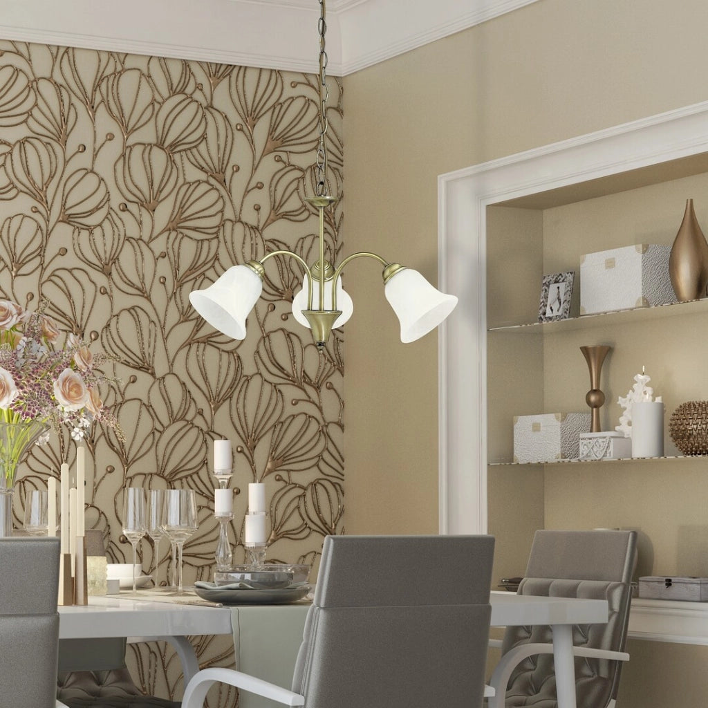 Lampadario classico Francesca Rabalux 3xE14 bronzo