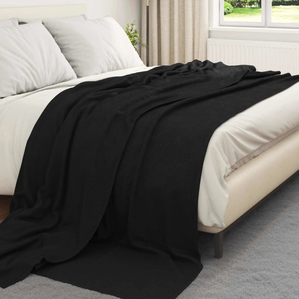 Coperta Nero 240 x 220 cm Panno