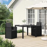 Sedie da pranzo da giardino 2 pcs Antracite PP 899986