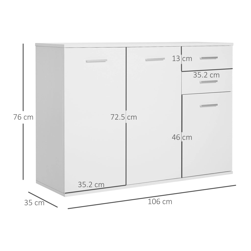 Credenza ¨C Minimal ¨C Bianco Legno 106x35x76