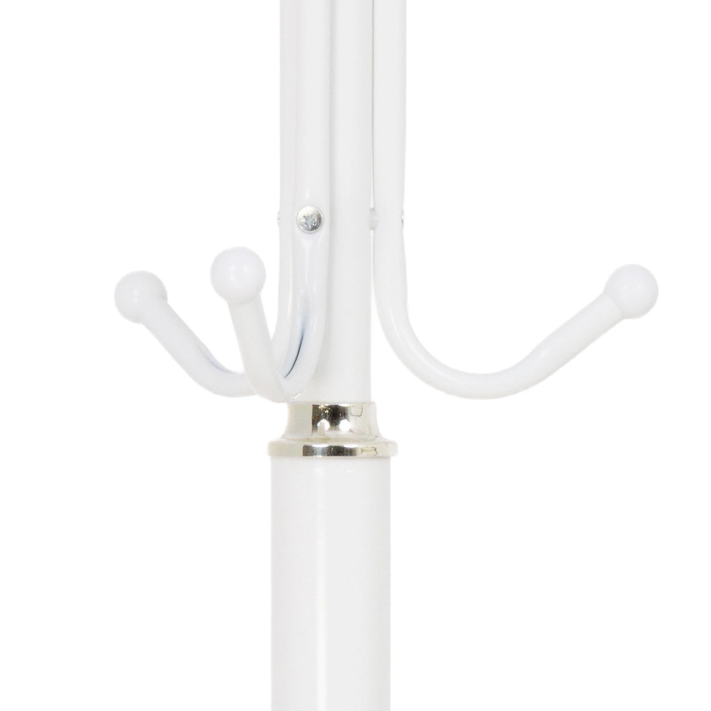 Perchero de metal blanco con  y 6 ganchos D36X176h cm