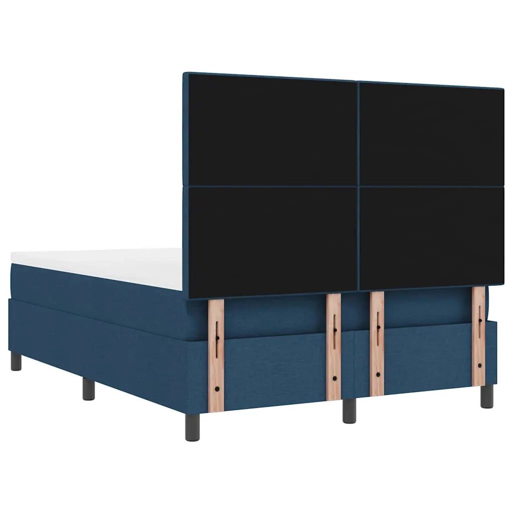 Letto a molle con materasso con led Blu 140 x 190 cm Tessuto 3342871