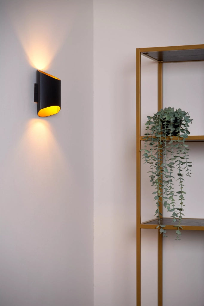 Applique semicircolare nera Diletta 1xG9 40W Lucide