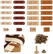 Etichette in Pelle Handicraft - 20 Pezzi - Spilli - Adatti per DIY - Regali - Decorative e Resistenti - Etichetta