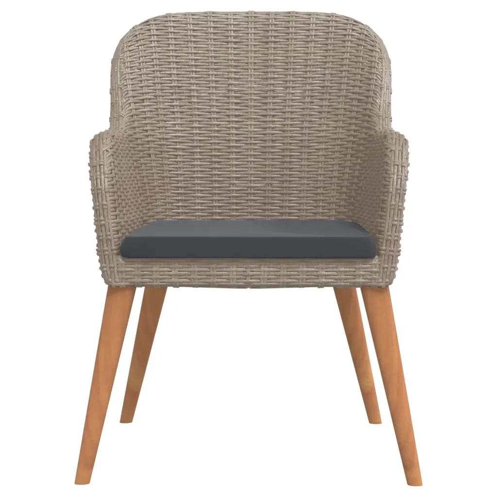 Set da Pranzo da Giardino 3 pz con Cuscini Marrone 3099523
