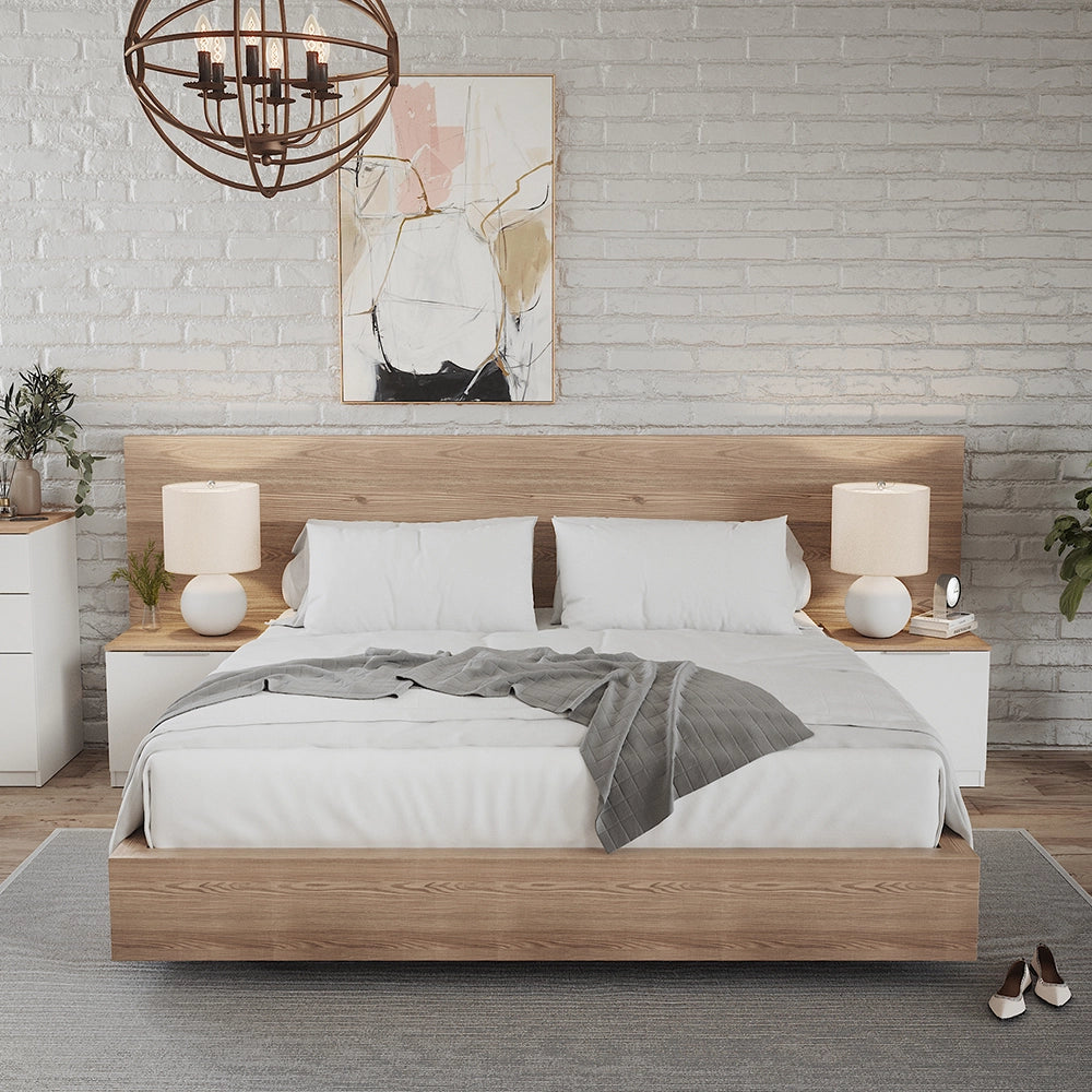 Vicco Comodino camera da letto Bianco 50 x 50 cm Set di 2