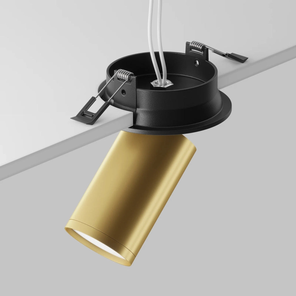 Maytoni Lampada da Incasso FOCUS S 1 luce GU10 nero alluminio