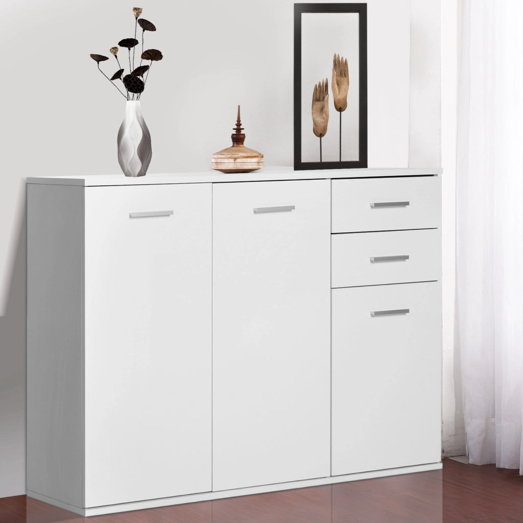 Credenza ¨C Minimal ¨C Bianco Legno 106x35x76