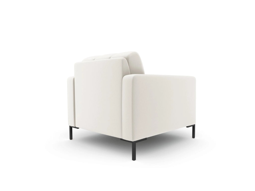 Cosmopolitan Design - Poltrona "Bali" in tessuto strutturato beige chiaro 