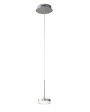Dunk - Lampada a sospensione singola Alluminio Satinato di Fabas Luce - LED 8W dimmerabile, design moderno