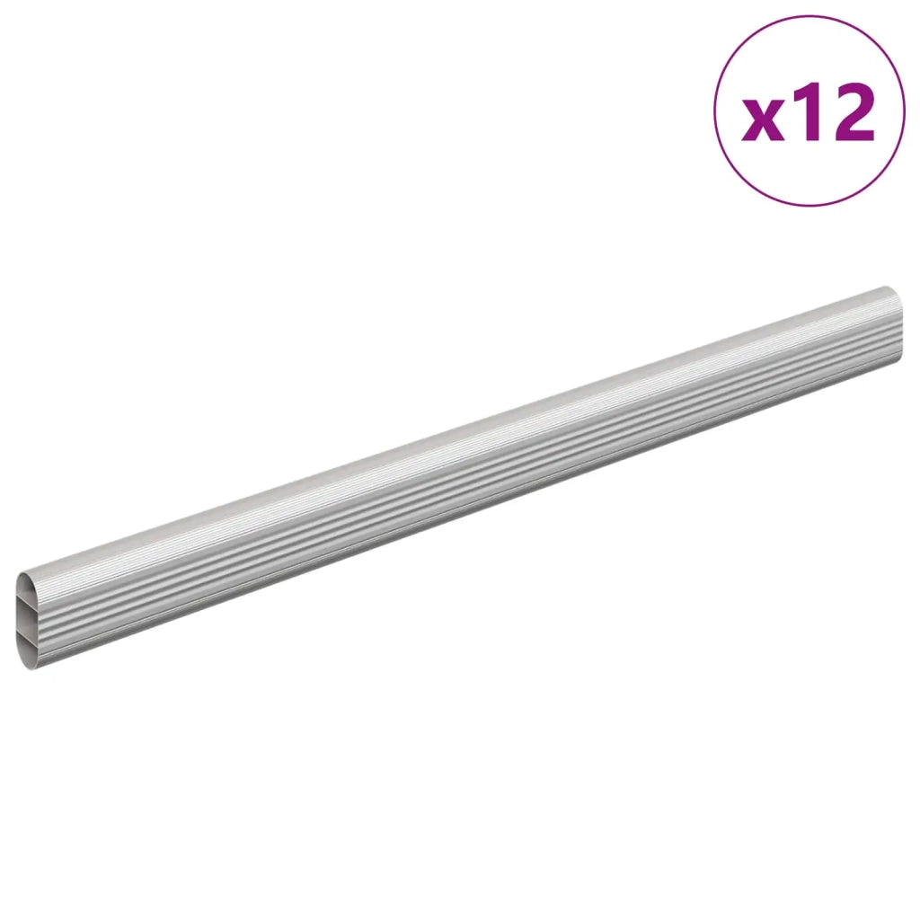 Asta per armadio 12 pz Argento 371,5 x 15 x 29 mm CFW7804177