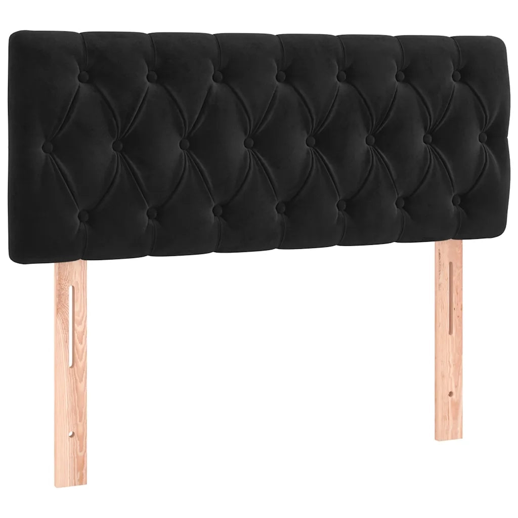 Testiera | Testata Nero 100 x 7 x 78/88 cm in Velluto