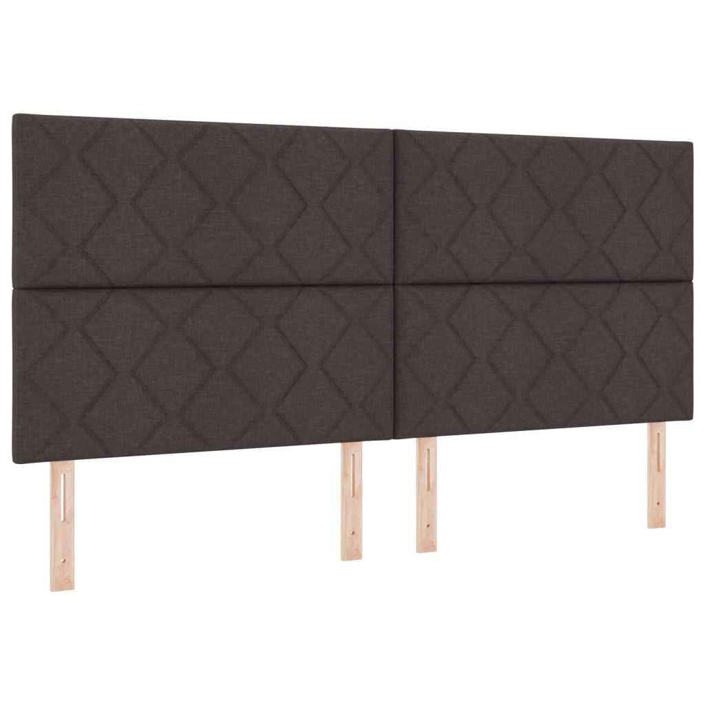 Letto box spring con materasso Marrone Scuro 200 x 200 cm 3455437