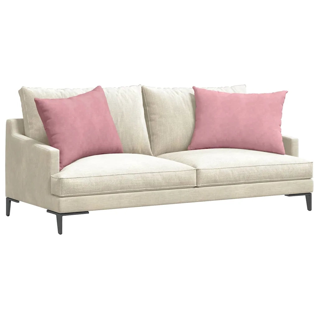 Cuscini da Divano 2 pz | Cuscini per sedie Rosa 70 x 50 cm Tessuto in Cords