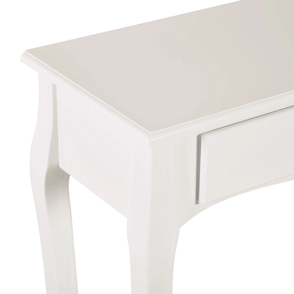 Tavolino con cassetti e scaffale ¨C Minimal ¨C Bianco 100x33x75