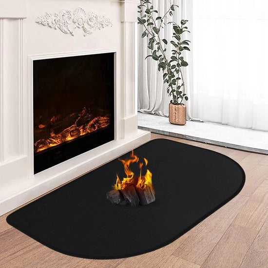 Mat di Protezione dal Calore 60 x 100 cm - Sottopiatto Antincendio a 3 Strati - Scudo Antifiamma - Piastra di Protezione contro le Scintille - Piastra per Camino a Legna - Adatto per BBQ e Fornelli da Fiamma - Materiale in Vetro di Fibra di Vetro
