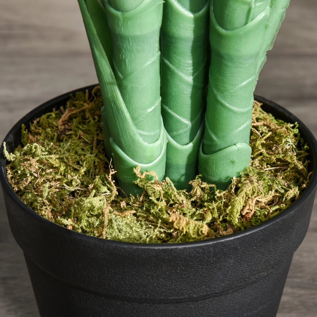 Palma Artificiale 125cm ¨C zephmum ¨C Verde in Vaso per Giardino Balcone