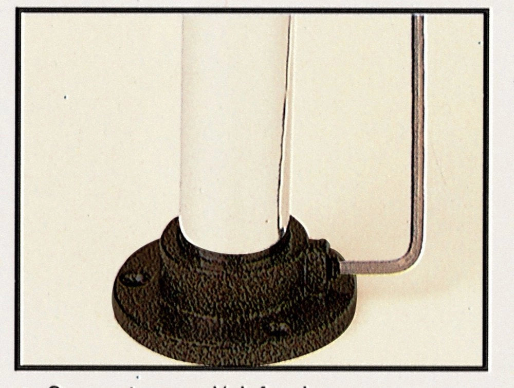 10pz piedino fisso per tubo verniciato nero(fig.5) cod:ferx.25933