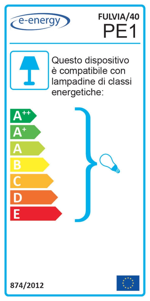 Plafoniera 2xE27 Ganci Cromo Vetro Lastra Bianco Decorato Marea E-Energy Fulvia