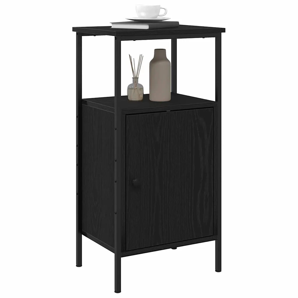 Armadio da Notte 2 pcs Rovere Nero 41 x 31 x 80 cm 862918