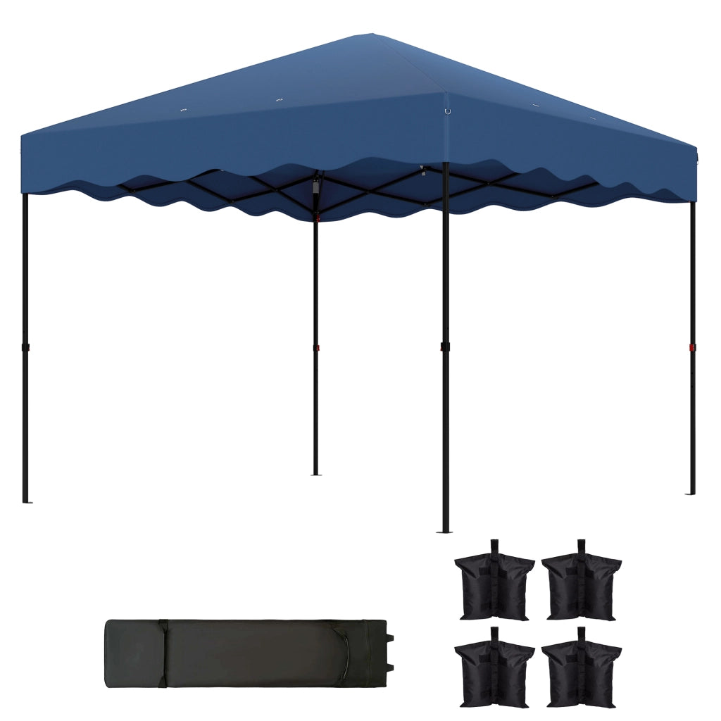 Tenda da Giardino Pieghevole ¨C Minimal ¨C Blu Scuro 3x3m