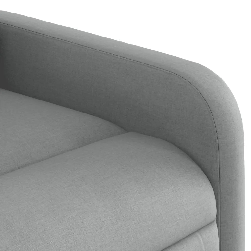 Poltrona | Sedia Relax Reclinabile in Tessuto Grigio Chiaro