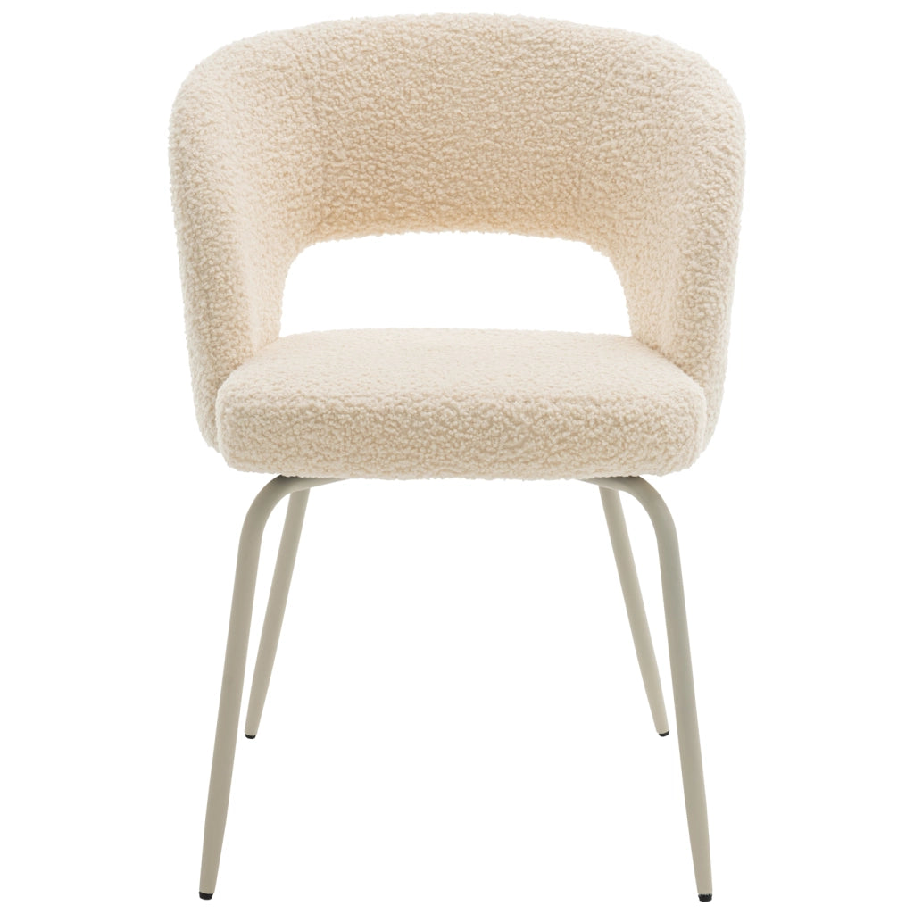 Set di 2 sedie FLAVIA beige in tessuto a balze