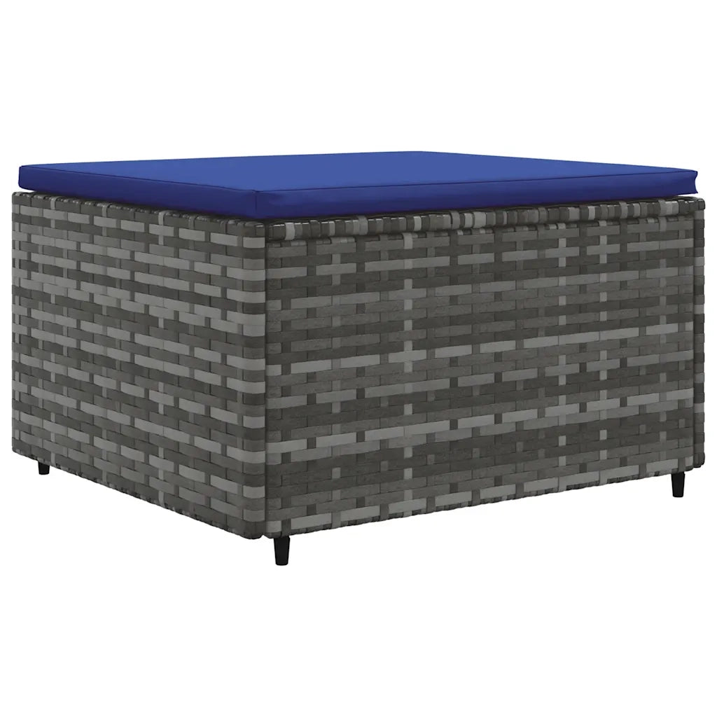 Set Divani da Giardino 4 pz con Cuscini in Polyrattan Grigio 3308055