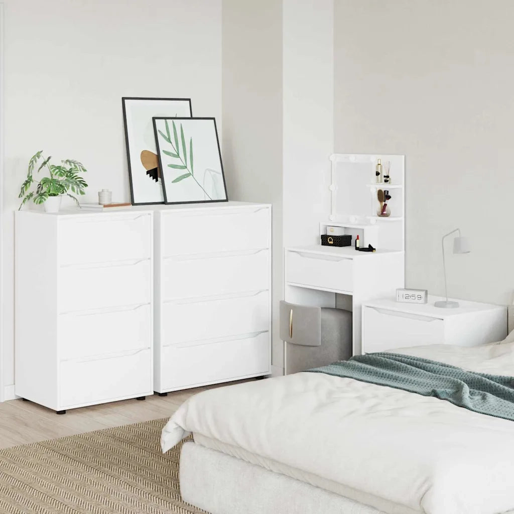 Armadi di Stoccaggio 2 pcs Bianco 60 x 48 x 105 cm