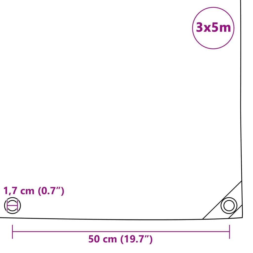 Telone 650 g/m2 3x5 m Verde